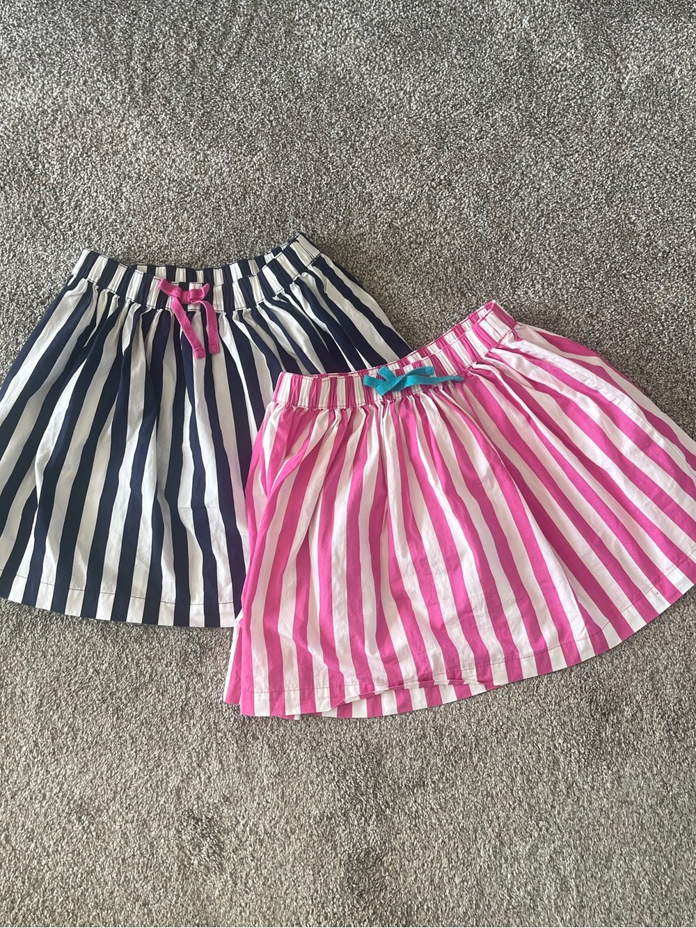 Hanna Andersson Striped Cotton Skirts - Pink & Navy